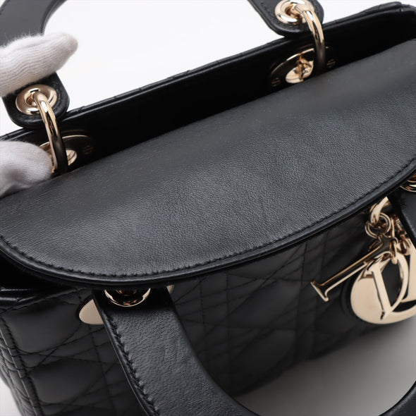 Christian Dior Black Cannage Leather Small Lady Dior [Clearance Sale]
