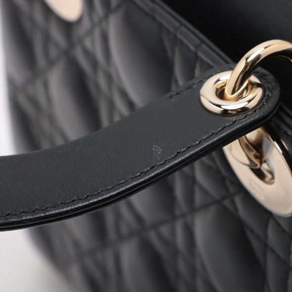 Christian Dior Black Cannage Leather Small Lady Dior [Clearance Sale]