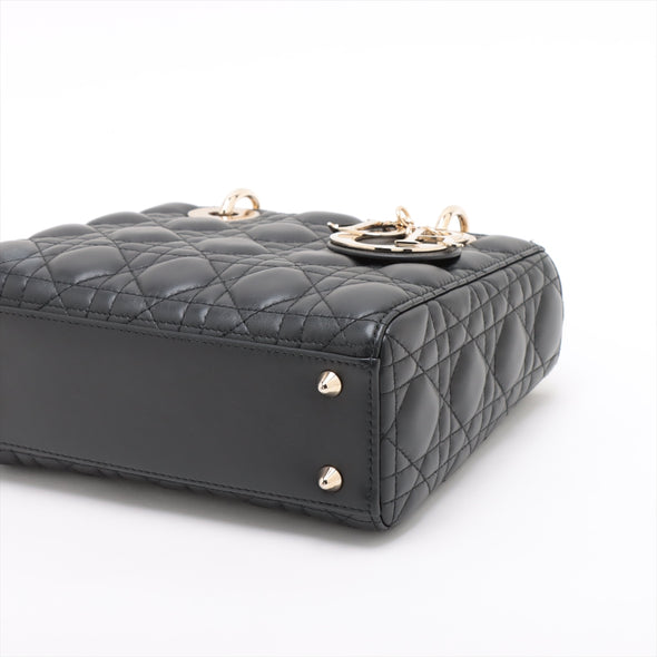 Christian Dior Black Cannage Leather Small Lady Dior [Clearance Sale]