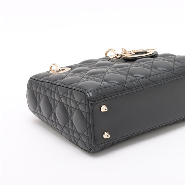 Christian Dior Black Cannage Leather Small Lady Dior [Clearance Sale]