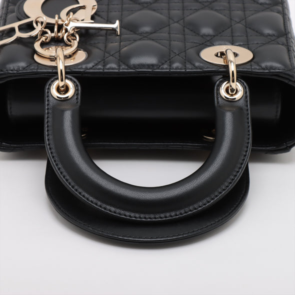 Christian Dior Black Cannage Leather Small Lady Dior [Clearance Sale]