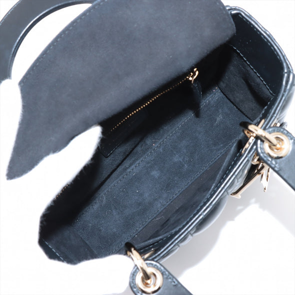 Christian Dior Black Cannage Leather Small Lady Dior [Clearance Sale]