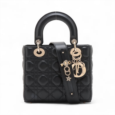Christian Dior Black Cannage Leather Small Lady Dior [Clearance Sale]