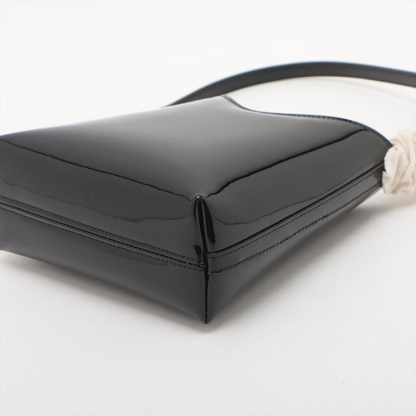 Saint Laurent Black Patent Leather Rendez-vous Mini Hobo Bag [Clearance Sale]