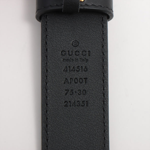 Gucci Black Leather GG Marmont Thin Belt [Clearance Sale]