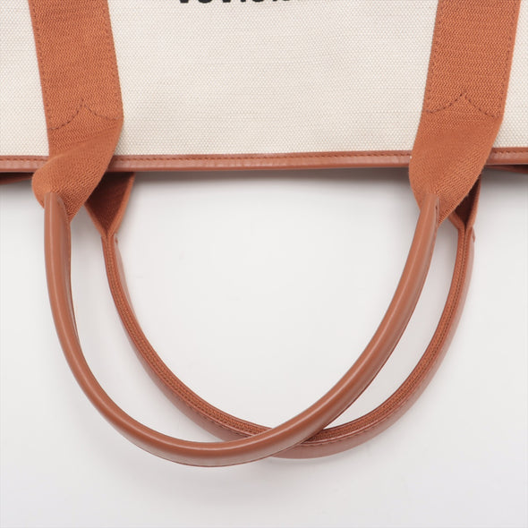 Balenciaga Brown Beige Canvas Navy Small Cabas [Clearance Sale]