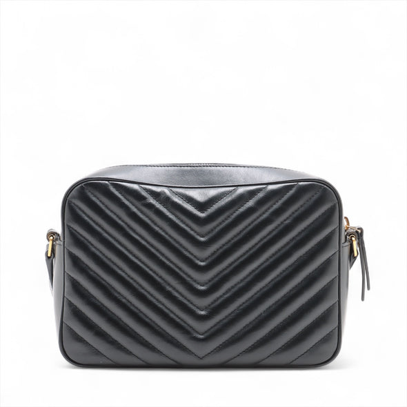 Saint Laurent Black Leather Lou Camera Bag [Clearance Sale]