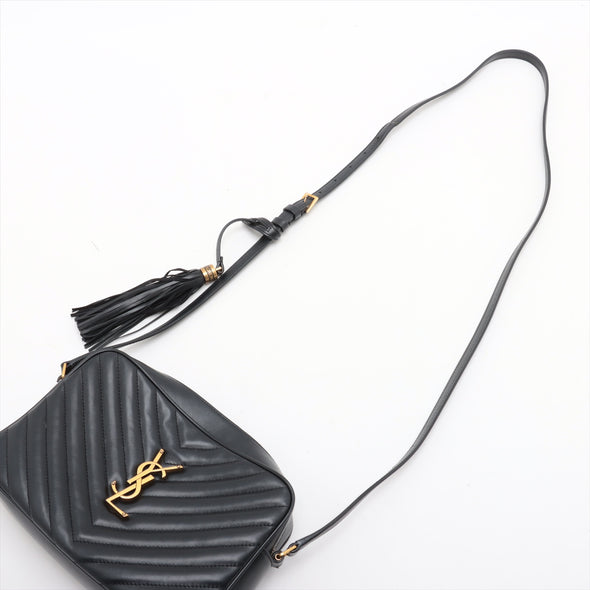 Saint Laurent Black Leather Lou Camera Bag [Clearance Sale]
