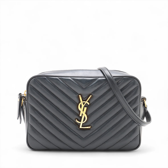 Saint Laurent Black Leather Lou Camera Bag [Clearance Sale]