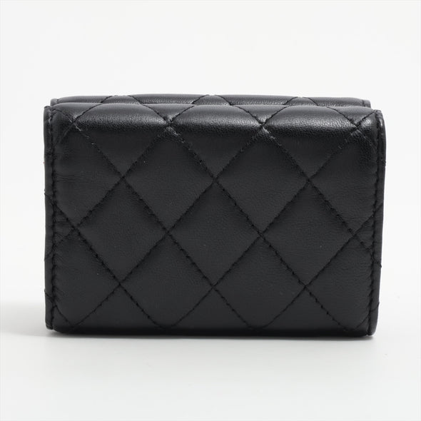 Chanel Black Nappa Leather Small Flap Wallet [Clearance Sale]