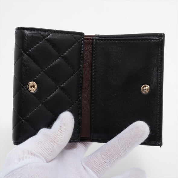Chanel Black Nappa Leather Small Flap Wallet [Clearance Sale]