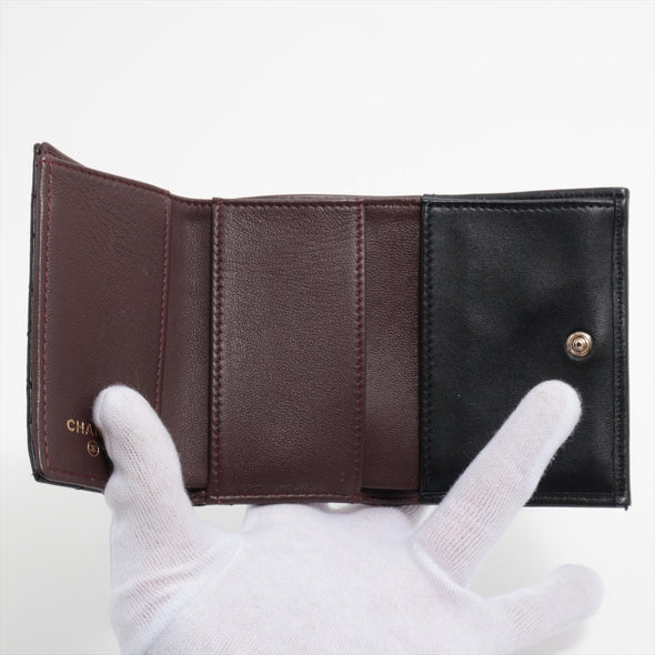 Chanel Black Nappa Leather Small Flap Wallet [Clearance Sale]