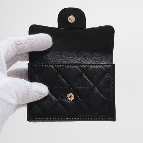 Chanel Black Nappa Leather Small Flap Wallet [Clearance Sale]