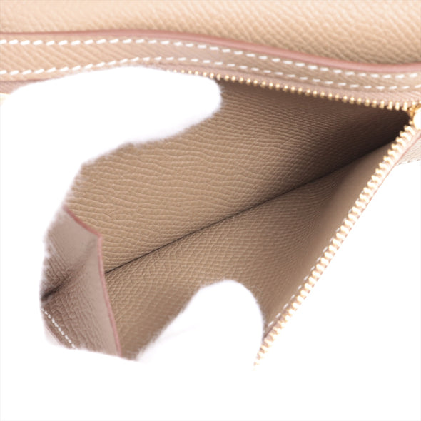 Hermes Etoupe Epsom Calfskin Leather Mini Wallet [Clearance Sale]