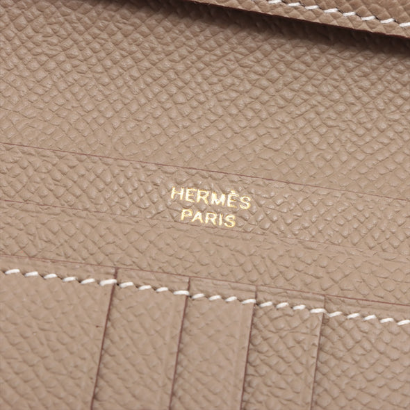 Hermes Etoupe Epsom Calfskin Leather Mini Wallet [Clearance Sale]