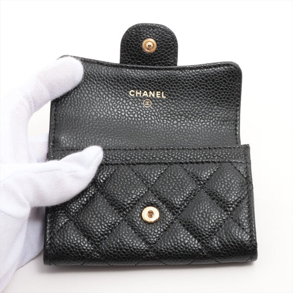 Chanel Black Caviar Leather Classic Card Holder [Clearance Sale]