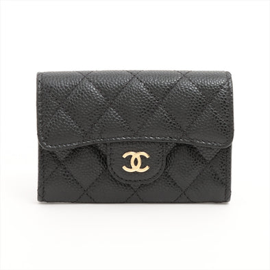 Chanel Black Caviar Leather Classic Card Holder [Clearance Sale]