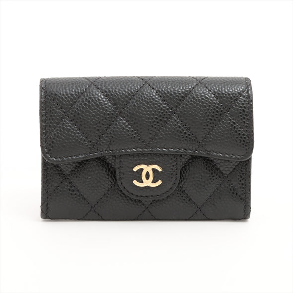 Chanel Black Caviar Leather Classic Card Holder [Clearance Sale]