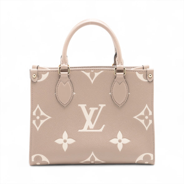 Louis Vuitton Tourterelle BiColour Monogram Empreinte Leather OnTheGo PM [Clearance Sale]