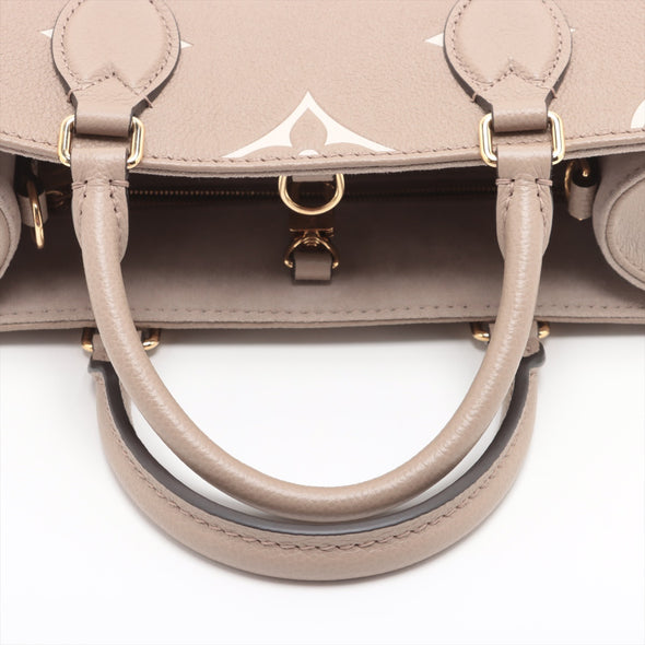 Louis Vuitton Tourterelle BiColour Monogram Empreinte Leather OnTheGo PM [Clearance Sale]
