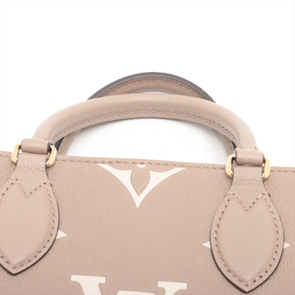 Louis Vuitton Tourterelle BiColour Monogram Empreinte Leather OnTheGo PM [Clearance Sale]