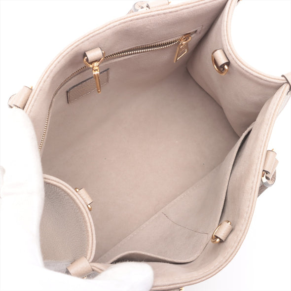 Louis Vuitton Tourterelle BiColour Monogram Empreinte Leather OnTheGo PM [Clearance Sale]