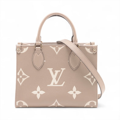 Louis Vuitton Tourterelle BiColour Monogram Empreinte Leather OnTheGo PM [Clearance Sale]