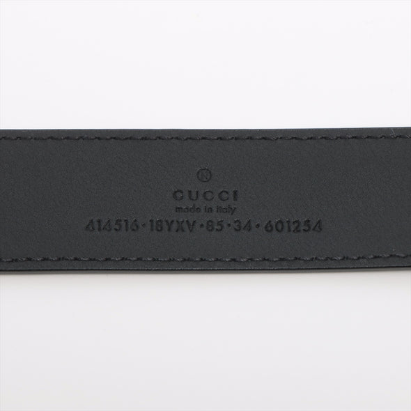 Gucci Black Leather GG Marmont Thin Belt [Clearance Sale]