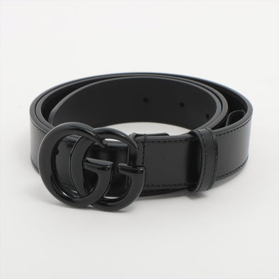 Gucci Black Leather GG Marmont Thin Belt [Clearance Sale]