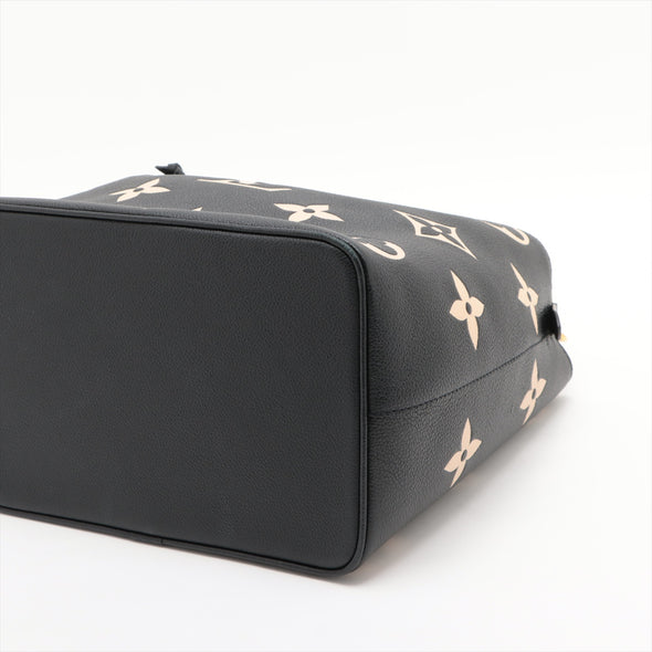 Louis Vuitton Black Beige Bicolor Monogram Empreinte Leather Neonoe MM [Clearance Sale]