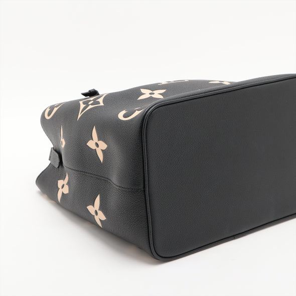 Louis Vuitton Black Beige Bicolor Monogram Empreinte Leather Neonoe MM [Clearance Sale]