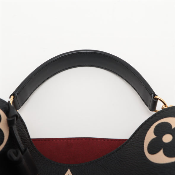 Louis Vuitton Black Beige Bicolor Monogram Empreinte Leather Neonoe MM [Clearance Sale]