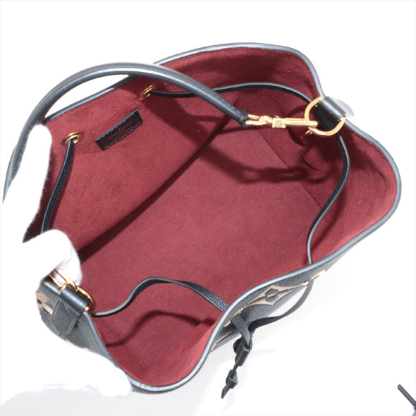 Louis Vuitton Black Beige Bicolor Monogram Empreinte Leather Neonoe MM [Clearance Sale]