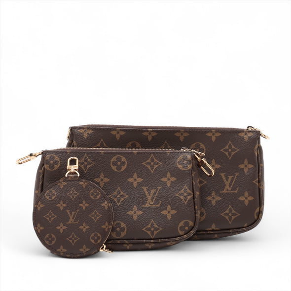 Louis Vuitton Khaki Monogram Multi Pochette Accessoires [Clearance Sale]