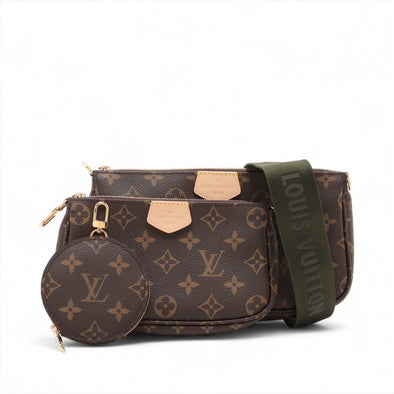 Louis Vuitton Khaki Monogram Multi Pochette Accessoires [Clearance Sale]