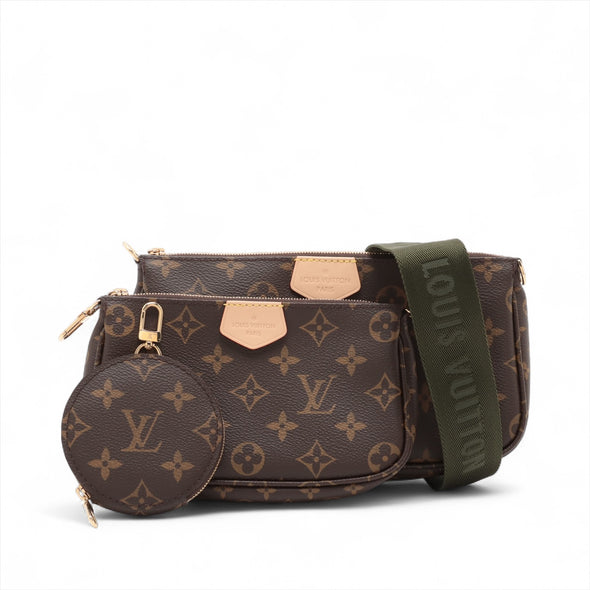 Louis Vuitton Khaki Monogram Multi Pochette Accessoires [Clearance Sale]