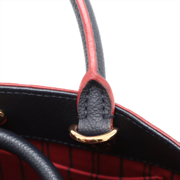 Louis Vuitton Marine Rouge Monogram Empreinte Leather Montaigne BB [Clearance Sale]