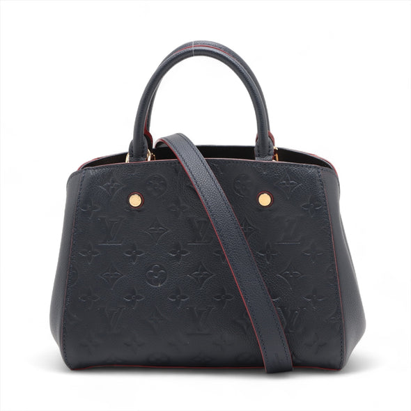 Louis Vuitton Marine Rouge Monogram Empreinte Leather Montaigne BB [Clearance Sale]
