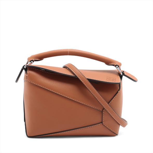 Loewe Tan Leather Mini Puzzle Bag [Clearance Sale]