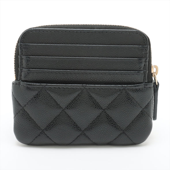 Chanel Black Caviar Leather Classic Zipped Coin Purse [Clearance Sale]
