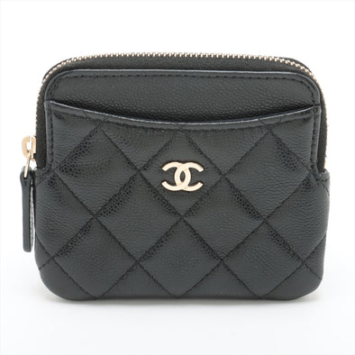 Chanel Black Caviar Leather Classic Zipped Coin Purse [Clearance Sale]