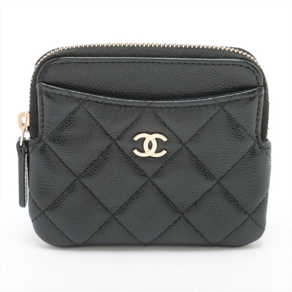Chanel Black Caviar Leather Classic Zipped Coin Purse [Clearance Sale]