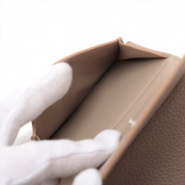 Loewe Beige Leather Anagram Trifold Wallet [Clearance Sale]