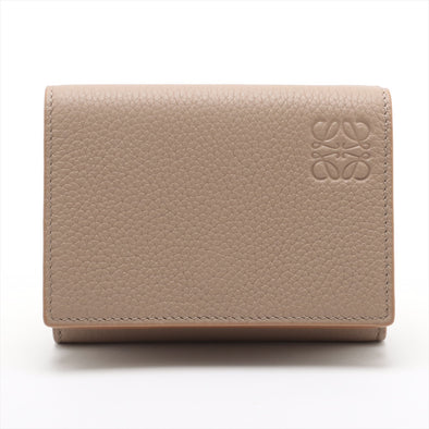 Loewe Beige Leather Anagram Trifold Wallet [Clearance Sale]