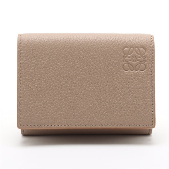 Loewe Beige Leather Anagram Trifold Wallet [Clearance Sale]
