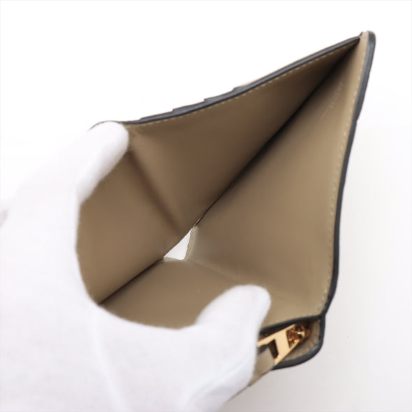 Loewe Beige Leather Puzzle Slim Compact Wallet [Clearance Sale]