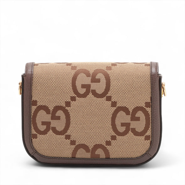Gucci Brown Jumbo GG Horsebit 1955 Small Shoulder Bag [Clearance Sale]
