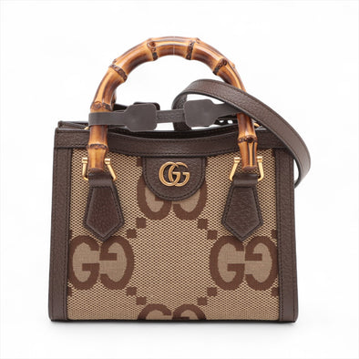 Gucci Brown Jumbo GG Diana Small Tote Bag [Clearance Sale]