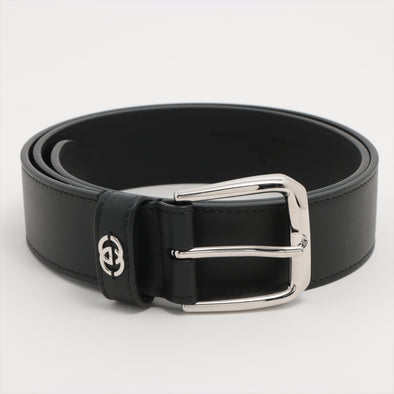 Gucci Black Leather Belt With Interlocking G Detail [Clearance Sale]