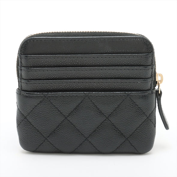 Chanel Black Caviar Leather Classic Zipped Coin Purse [Clearance Sale]